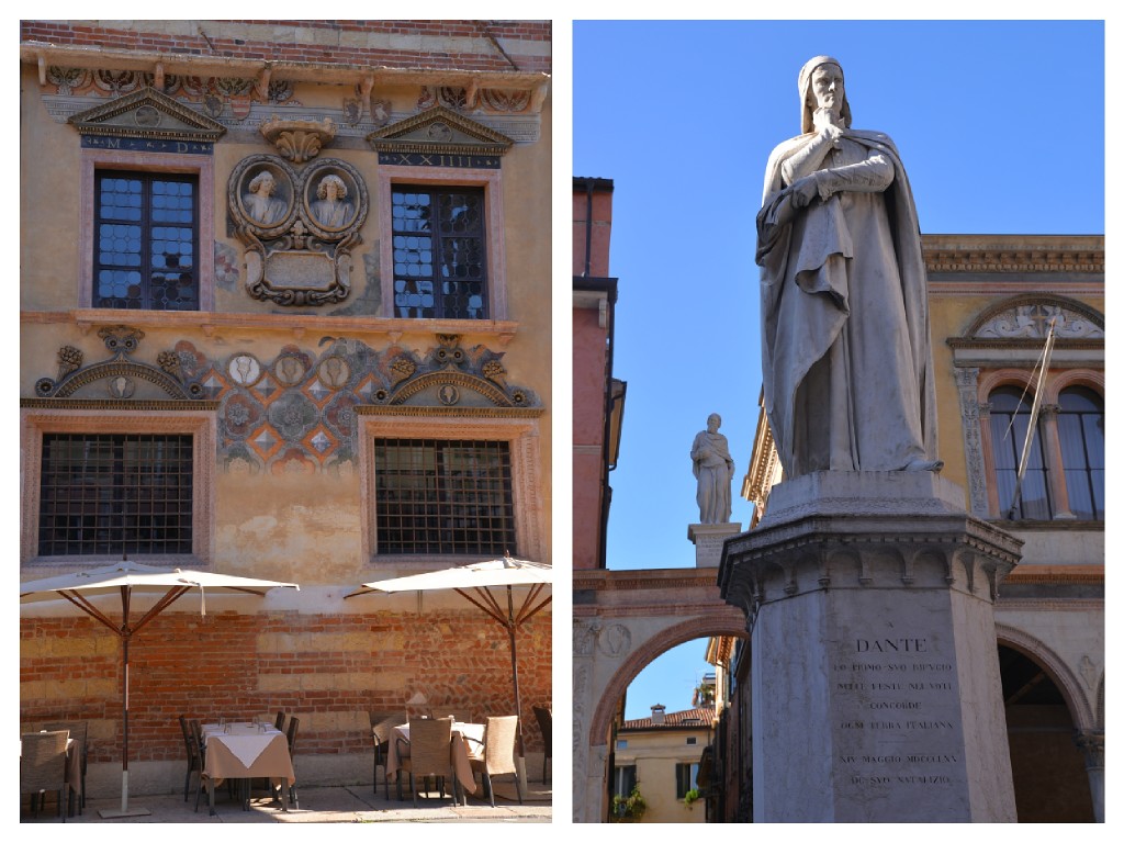 Pomnik Dantego na Placu Signiori w Weronie